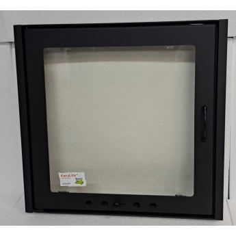 Puerta para chimenea 612 x 616 con 2 tapajuntas de 18 mm