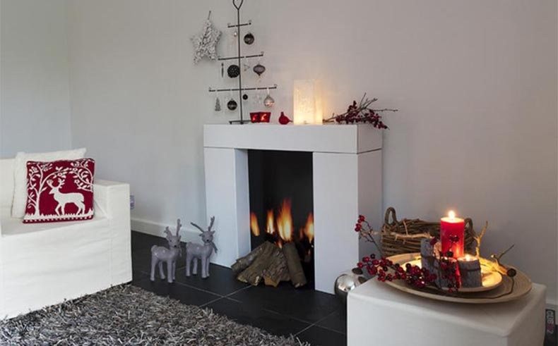 Decoración navideña: la chimenea de cartón