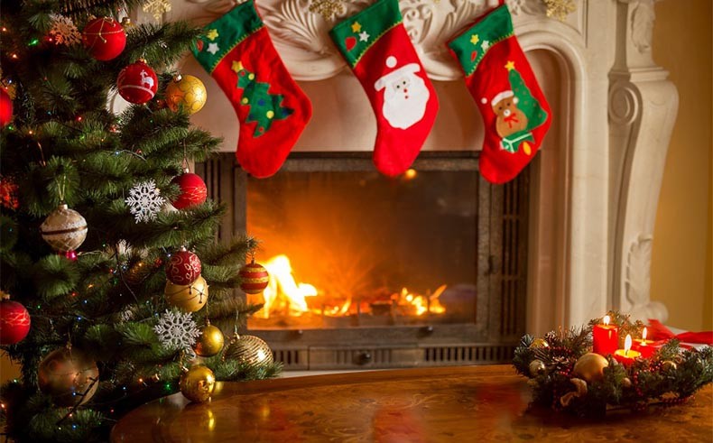 Chimenea en Navidad: protagonista